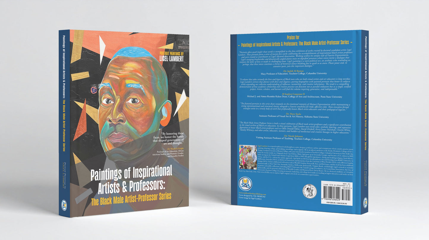 Front and back views of a hardcover book titled "Book Sponsorship Opportunities" by The Art of Ligel, LLC.