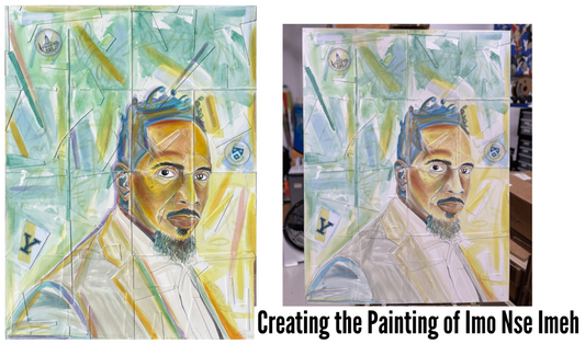 Ligel Lambert Creating the Symbolic Representation of Imo Nse Imeh's Portrait Painting