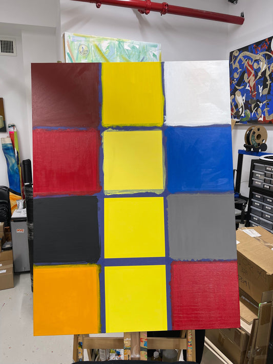 Black Male Artist Professor Series — Portrait No. 18: Stanley Whitney (Work-in-Progress) by Ligel Lambert