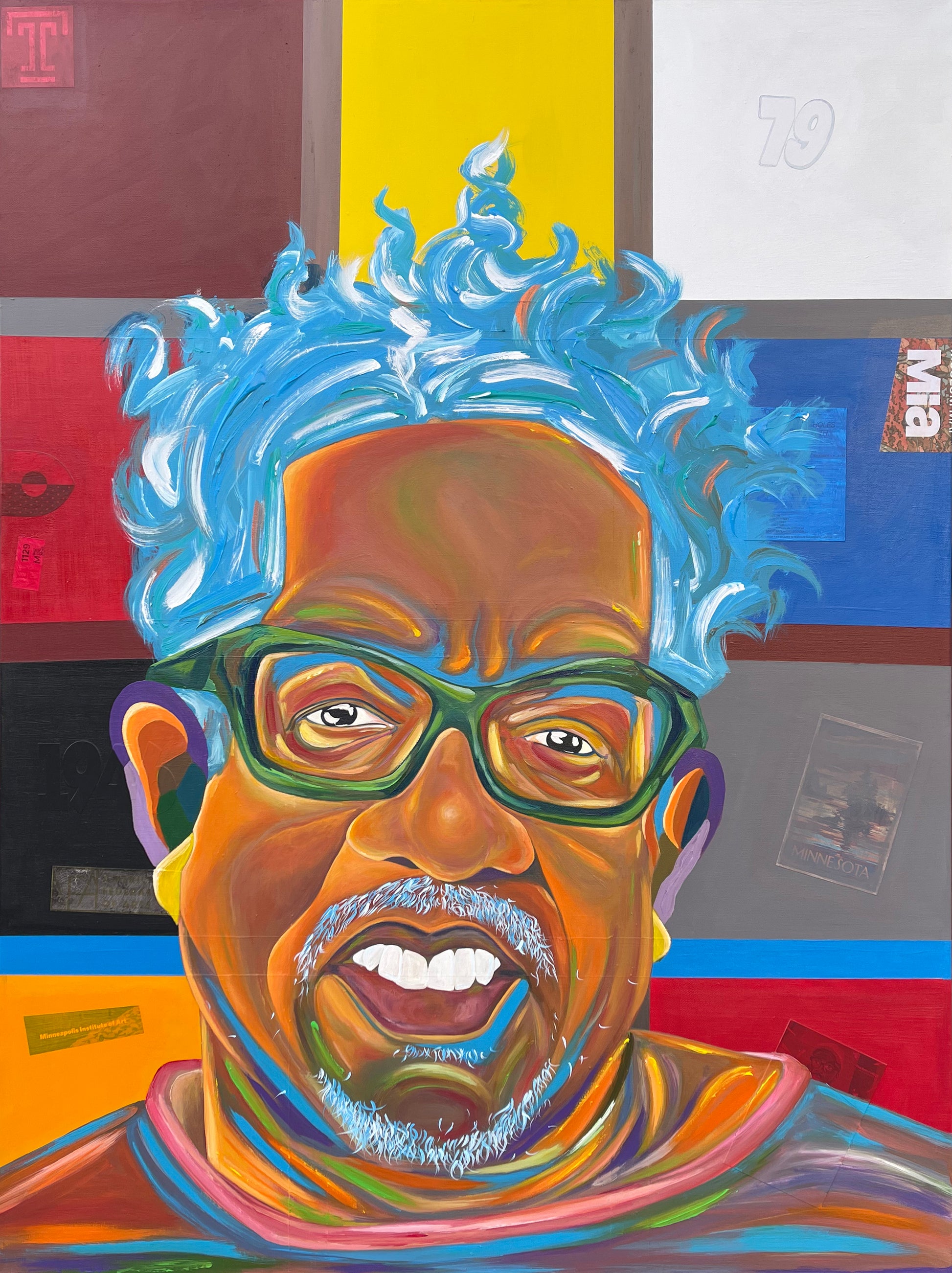Commissioned artwork by Ligel, symbolic representation inspired by Stanley Whitney, showcasing vibrant abstract art.