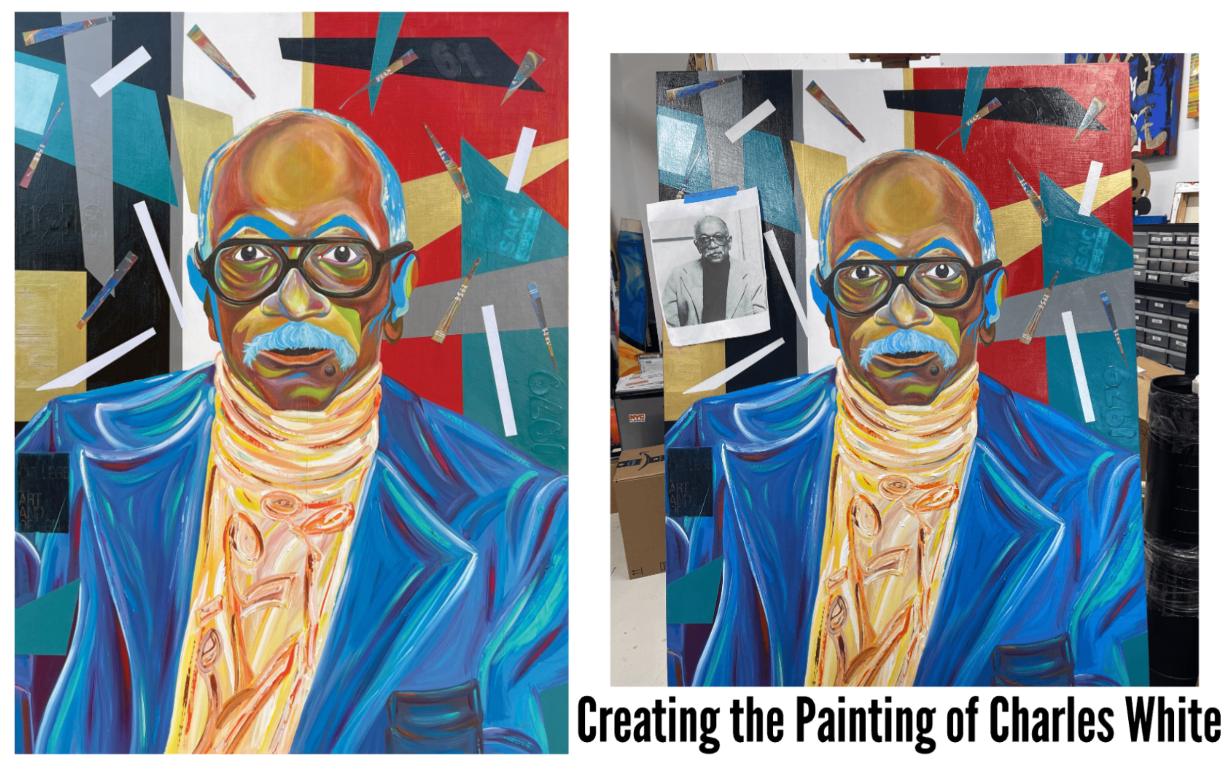 Load video: Creating the Symbolic Representation Painting of Charles White (2025)