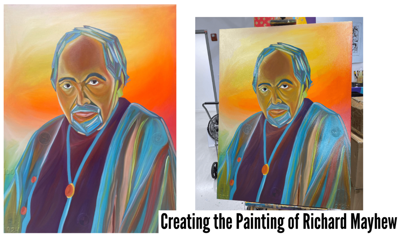 Load video: Creating the Symbolic Representation Painting of Richard Mayhew (2025)