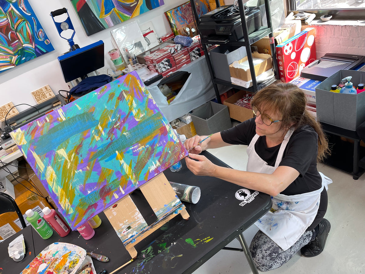 Abstract Painting with Palette Knives - The Art of Ligel, LLC