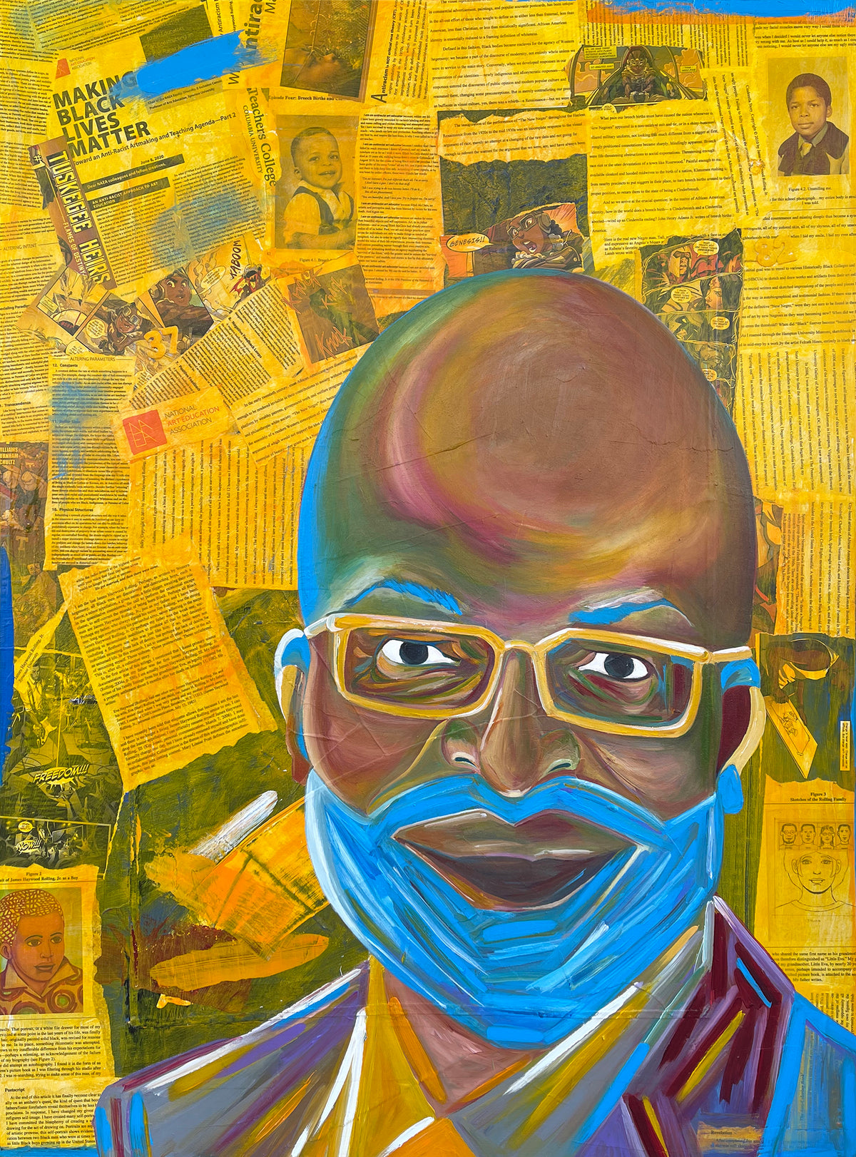Original art by The Art of Ligel, LLC depicting James Rolling Jr., symbolic representation in a painting from the Professor Series.